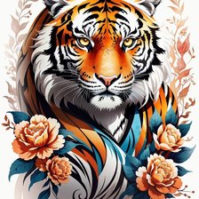 Схема вышивки «Тигр»