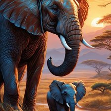 Схема вышивки «Слоны»