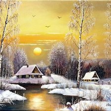 Схема вышивки «Зимнее полнолуние»