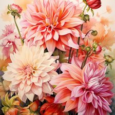 Схема вышивки «Георгины»