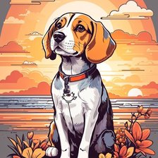 Схема вышивки «Бигль»