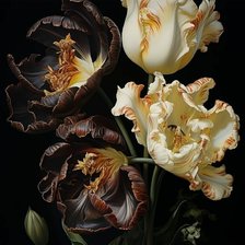 Схема вышивки «Черные тюльпаны»