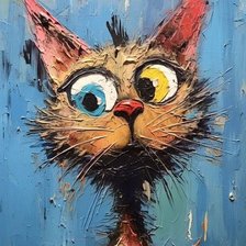 Схема вышивки «Смешной кот 2»