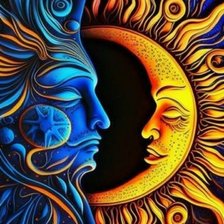 Схема вышивки «Солнце и луна»