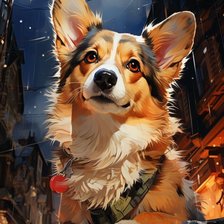 Схема вышивки «Корги»