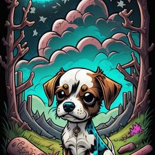 Схема вышивки «Щенок»