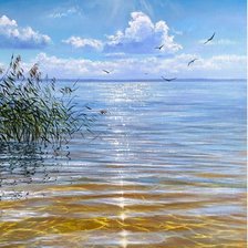 Схема вышивки «Озеро»