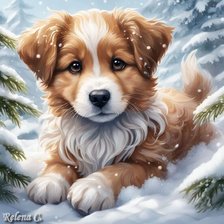 Схема вышивки «На снежной перине»