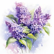 Схема вышивки «Сирень»