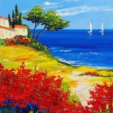 Схема вышивки «Море»