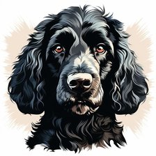 Схема вышивки «Портрет спаниеля»