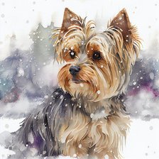 Схема вышивки «Йоркширский терьер»