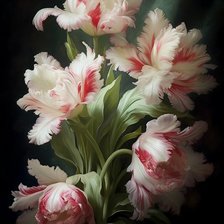 Схема вышивки «Бахромчатые тюльпаны»