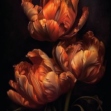 Схема вышивки «Алые тюльпаны»