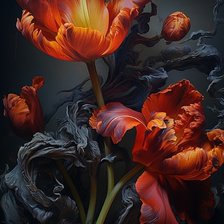 Схема вышивки «Огненный цветок»