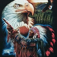 Схема вышивки «индеец»