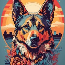 Схема вышивки «Овчарка»