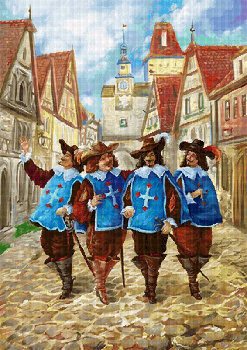 Мушкетеры - картины, художники, мушкетеры, живопись - предпросмотр