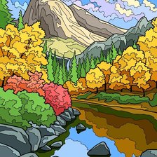 Схема вышивки «Пейзаж. Иллюстрация 2»