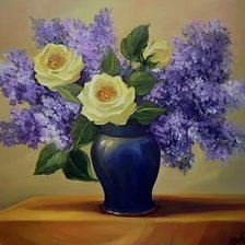 Схема вышивки «сирень»