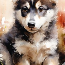 Схема вышивки «Маламутик»