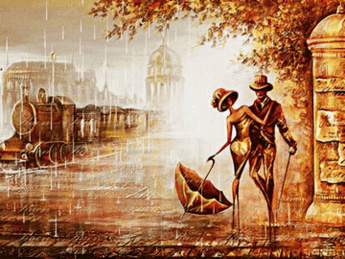 Дождь с Дождихой - дождь, город, вокзал, двое - предпросмотр