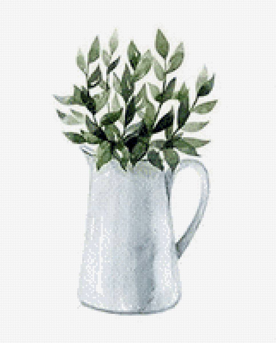 Кухня 3 - акварель, растения, кухня - предпросмотр