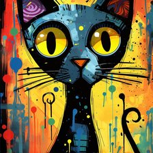 Схема вышивки «Кот. Арт.»