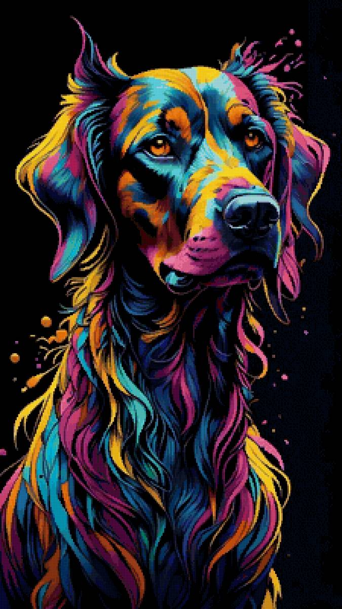 Радужный пес - н, животные, собака - предпросмотр