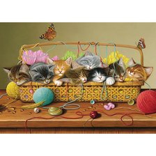 Схема вышивки «Котята»