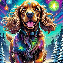 Схема вышивки «Спаниель»