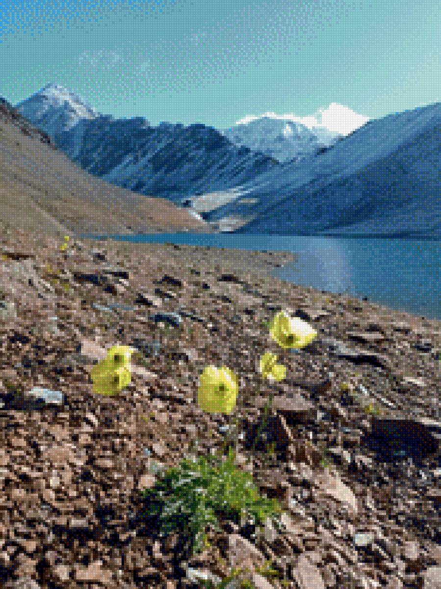 Озеро Горных Духов - горы, озеро, вершины - предпросмотр