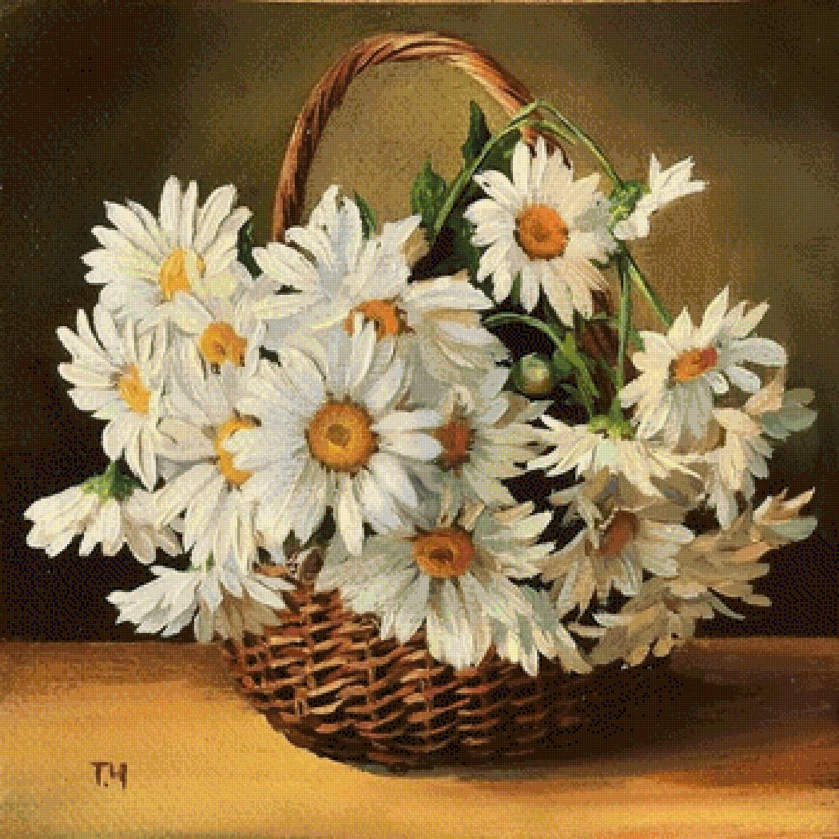 Карзина ромашек - карзина ромашек - предпросмотр