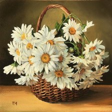 Схема вышивки «Карзина ромашек»