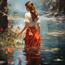 Схема вышивки «U vodi»