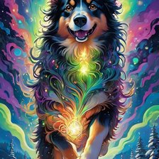 Схема вышивки «Бордер колли»