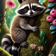 Схема вышивки «Крошка енот»