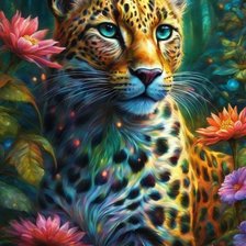 Схема вышивки «Леопард»