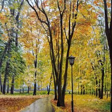 Схема вышивки «Осенний парк»