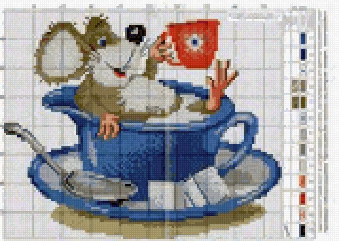 Мышка в чашке - предпросмотр