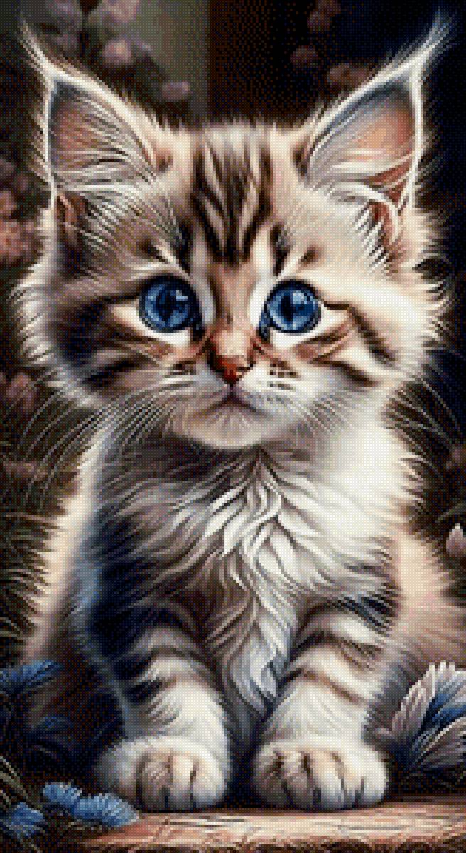 Голубоглазый котенок - кот, домашние животные - предпросмотр