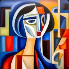 Схема вышивки «Девушка. Абстракция в стиле Пикассо»