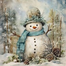 Схема вышивки «Snowman»