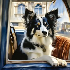 Схема вышивки «Бордер из окна персонального автомобиля»