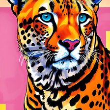 Схема вышивки «Голубоглазый лео»