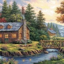 Схема вышивки «Cottage»