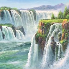 Схема вышивки «Táj vízesés»