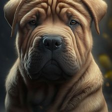 Схема вышивки «Шар-пей»