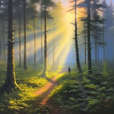 Схема вышивки «Утро в лесу»