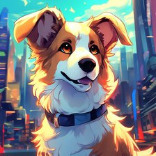 Схема вышивки «Собачик»